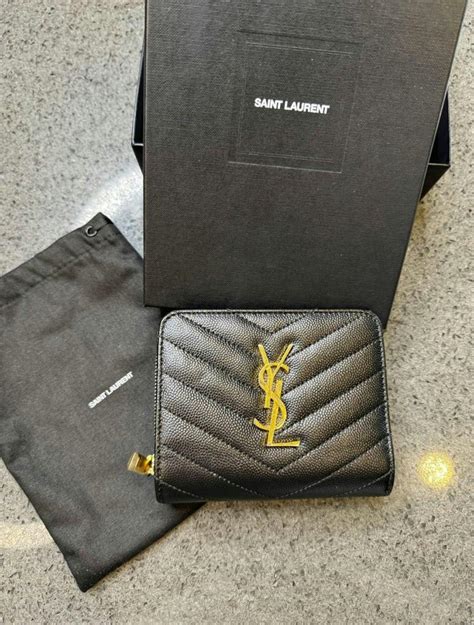 ysl compact zip around wallet|ysl handmade wallet.